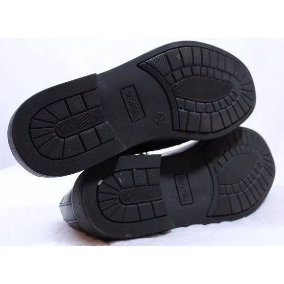 George Size 9.5 M Men's Black Lace Dress Oxford Shoes - Picture 7 of 7